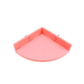 WishLotus Hamster Platfrom, Fan-shaped Hamster Cage Accessories Rest and Play Stand Corner Jumping & Climbing Platform Habitat Toy Small Platform for Guinea Pig, Gerbil, Mice, Parrot (Pink)