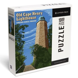 Lantern Press 1000 Piece Jigsaw Puzzle, Virginia Beach, Virginia, Old Cape Henry Lighthouse
