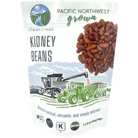 CLEAR CREEK Certified Glyphosate Residue Free Kidney Beans | 1 LB | Non-GMO | Vegan | Non-Irradiated (Will Sprout) | Kosher | Vegan | Grown Pacific Northwest