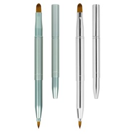 Unaone [2 Pack] Lip Brush for Lipstick, Retractable Lip Brushes, Dual-ended Makeup Brush for Lipstick Lip Gloss, Include Lid