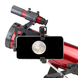 Carson Red Planet Series 35-78x76mm Newtonian Reflector Telescope with Universal Smartphone Digiscoping Adapter (RP-100SP), Small
