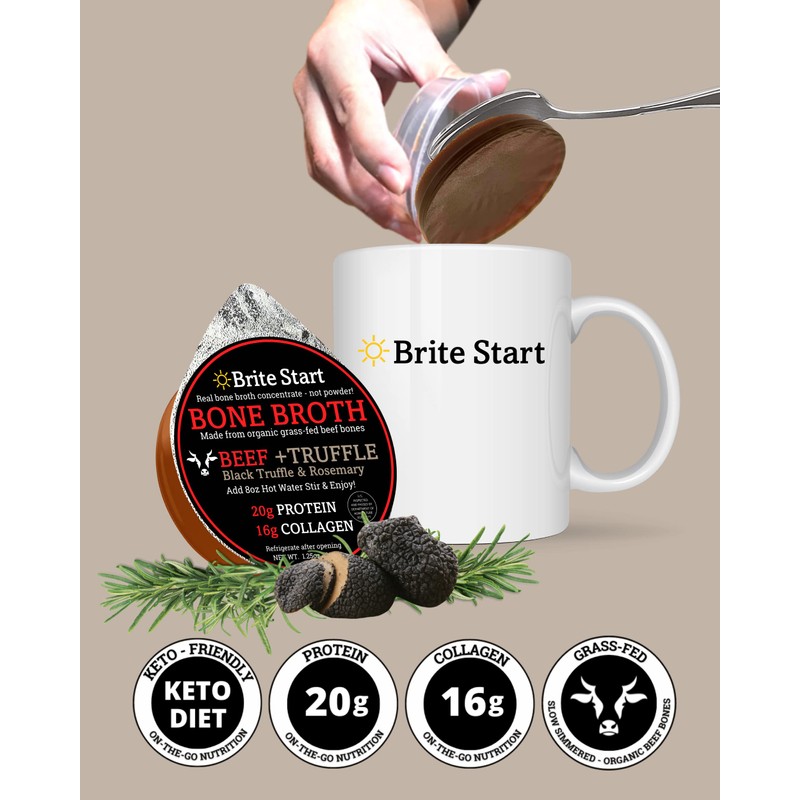 Brite Start Bone Broth - Beef + Black Truffle &