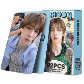 92 PCS Album GREENGREEN Photocards 60 PCS Lomo Cards Set 32 PCS Stickers Postcard Gift Merchandise for Boys and Girls (JUHOON)