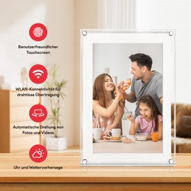 Upgraded-10.1in WiFi Slim Acrylic Digital Picture Frame,Smart Digital Photo Frame with 32GB Large Capacity HD IPS Touchscreen,Share Photos/Videos Instantly Via Frameo App from Anywhere