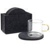 TOSSOW Water Absorbing Coasters Felt Coasters Round Shape with Insulation