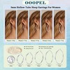 OOOPEL Silver Hoops Earrings For Women S925 Sterling Silver Post
