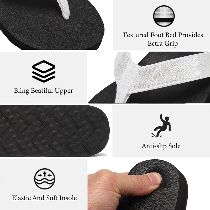 EQUICK Women's Flip Flops Arch Support Yago Mat Insole Sandal