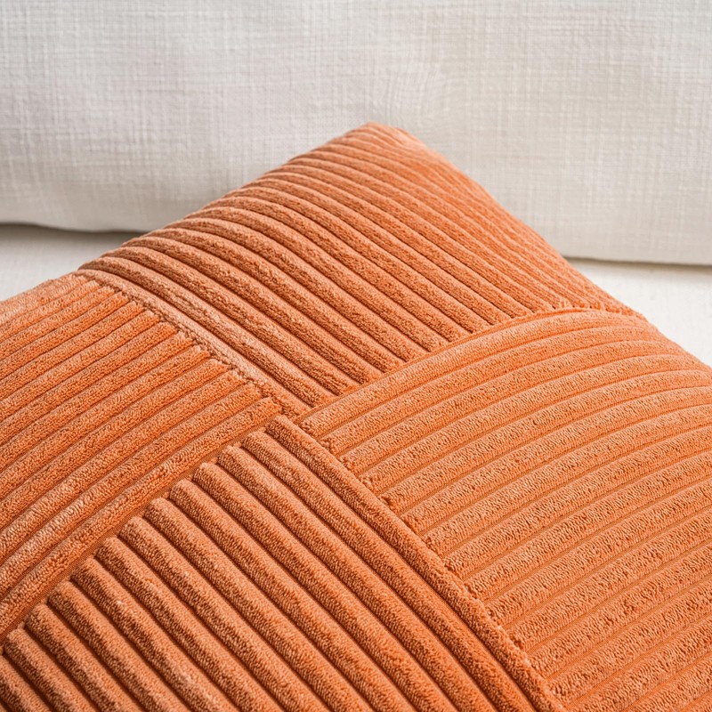 Fancy Homi Burnt Orange Lumbar Decorative Throw Pillow Covers 12x20