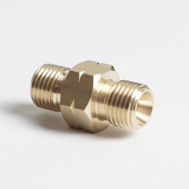 Connector for Gas Hose Gas Connection 1/4 Inch Left Gas Connector with Left Thread on Both Sides and Male Thread Made of Brass to Connect Gas Hoses