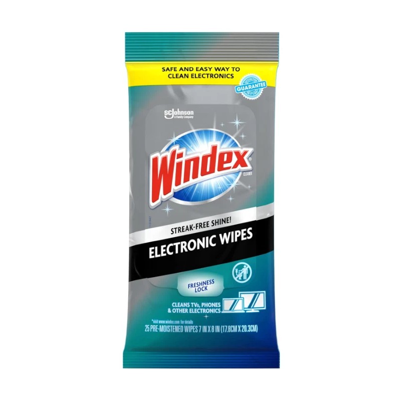 Windex Electronics Wipes Pre-Moistened Clean and Provide a Streak-Free Shine,