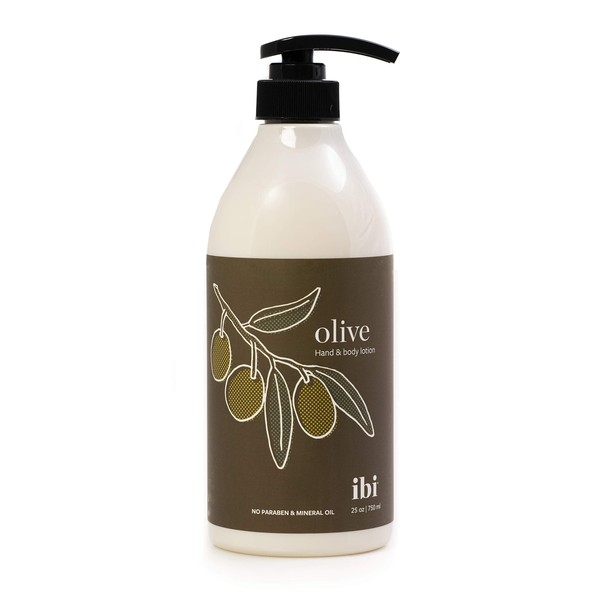 IBI Moisture Mineral Oil Free Hand and Body Lotion For Dry Skin with Olive 25.4 fl oz / 750ml, 1bottle