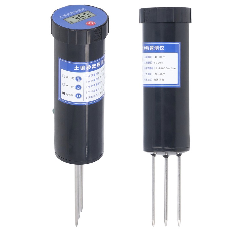 Soil EC Tester Stainless Steel Corrosion Resistant Durable LCD Accurate