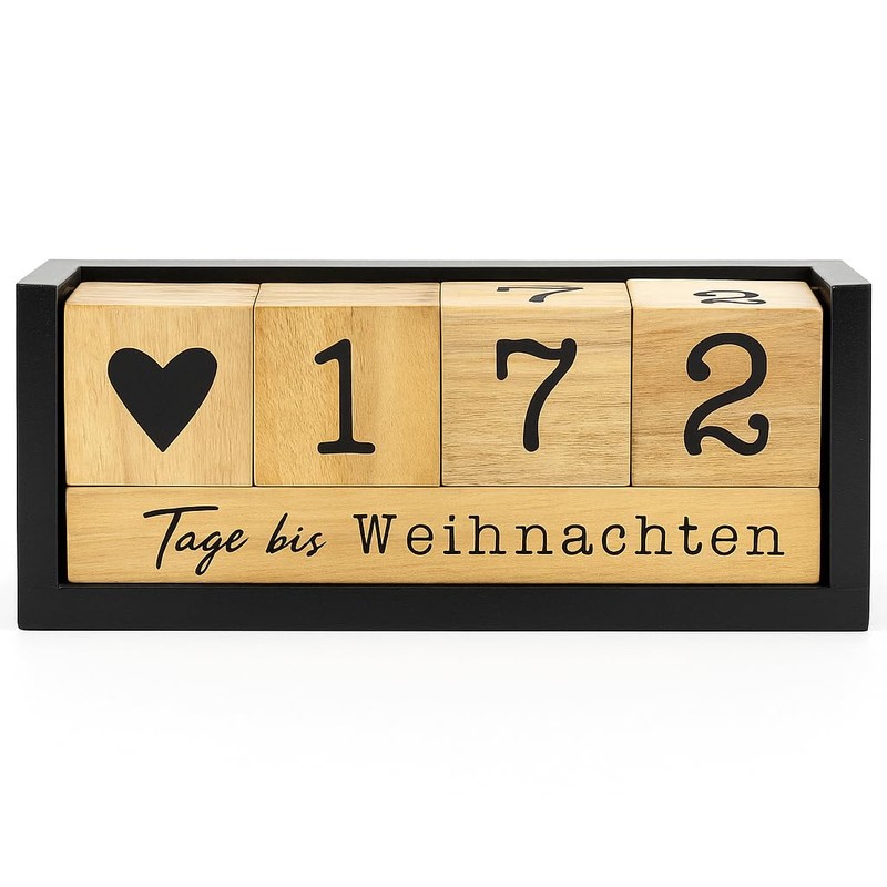 Topshop24you Countdown Cube Desk Calendar - Day Counter for Birthday,