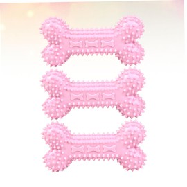 Mipcase 3PCS Large Pet Chew Durable Cartoon Bone Rods for Dogs Random Colors Molar Teeth Cleaning Bite Resistant for Chewing Fun Pet Play Supplies Random Color