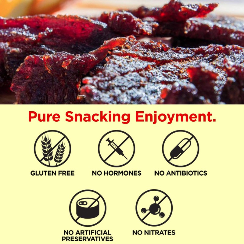 Black Pepper Grass Fed Beef Jerky - 100 Calorie Snacks,