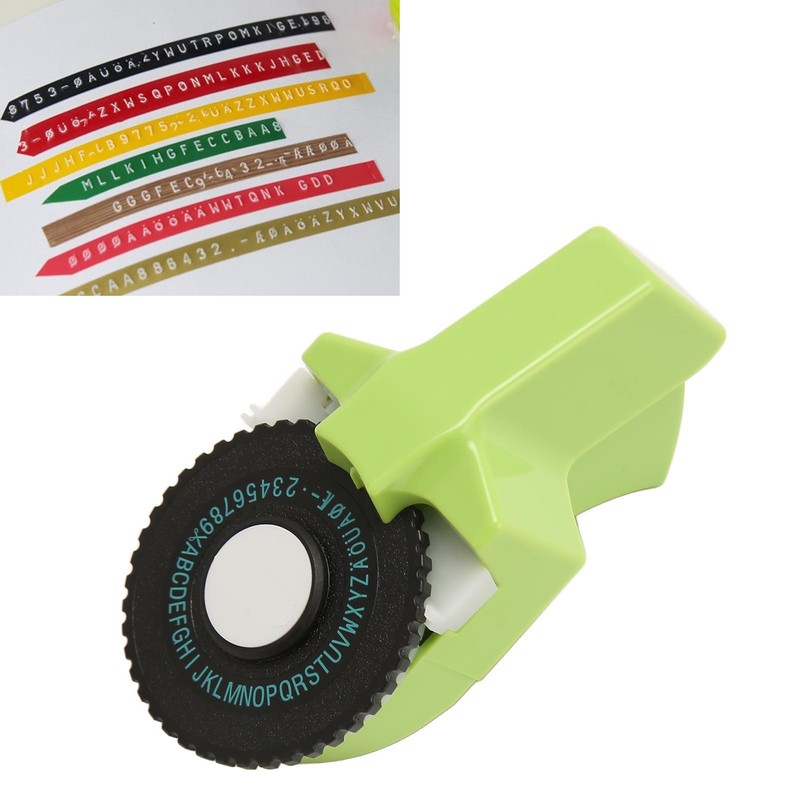 Embossing Label Maker Green Easy Operation Ergonomic Design Portable Label