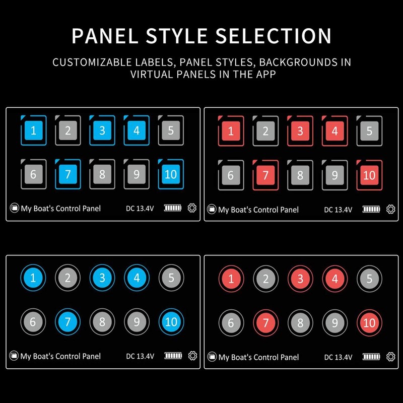Control Panel, Universal 10P Membrane Control Panel Bluetooth App Control