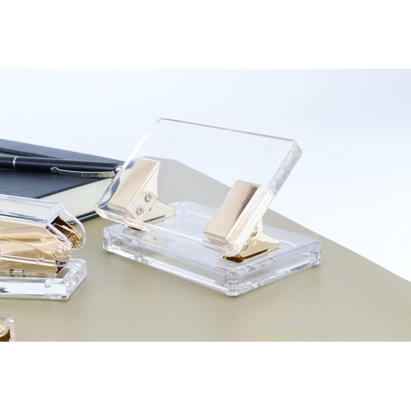 Dany Marcus Transparent Acrylic Hole Punch with Gold Metal Paper