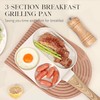 GiPP Ceramic Non Stick Egg Pan, 3-In-1 Divided Breakfast Omelette