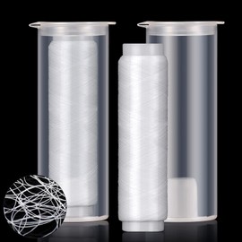 Fishing Thread Nylon Elastic Invisible Magic Fishing Line Fishing Bait Thread 0.2 mm Length 656 Feet Per Spool Stretchy Fishing Line Clear Fishing String (2 Pieces)