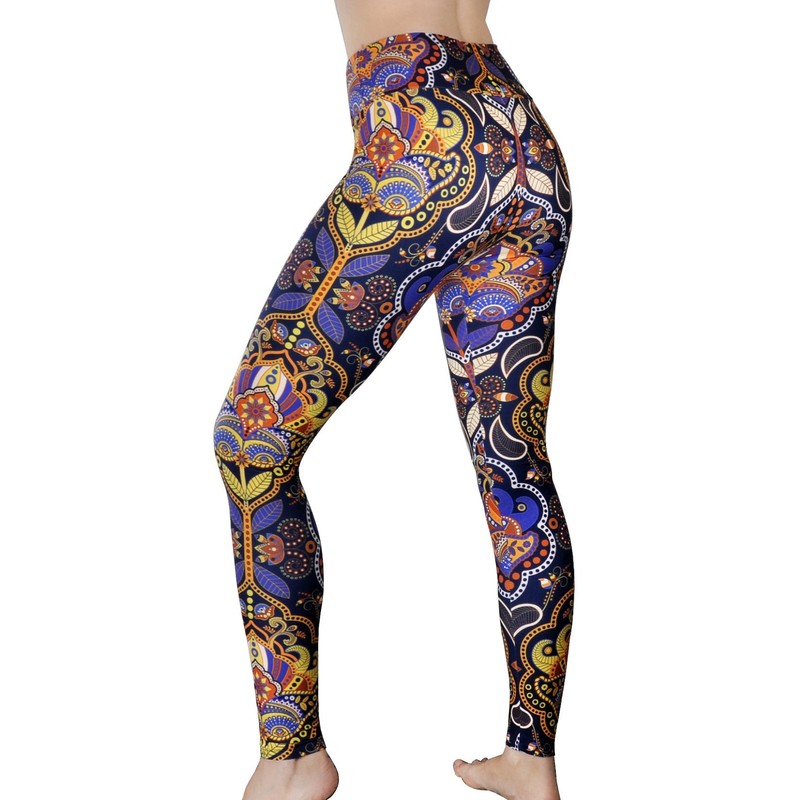 Comfy Yoga Pants - High Waisted Yoga Leggings with Bohemian