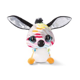 NICI Nicidoos Baby Zebra Cuddly Toy, 16 cm, Fluffy Plush Toy for Children and Cuddly Toy Lovers