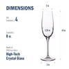Luigi Bormioli Crescendo Champagne Flute Glasses Set of 4-8.25 Oz