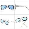 Retro Vintage Sunglasses Tony Stark Glasses Square Metal Frame for