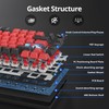 Mosptnspg 75% TKL Wired Mechanical Keyboard,RGB Backlit Gasket Mount 82