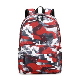 Lmwzh Backpack For Boys Girls Elementary Waterproof teen School Bags Kids Bookbag Lightweight Camo Red（2023 Model）