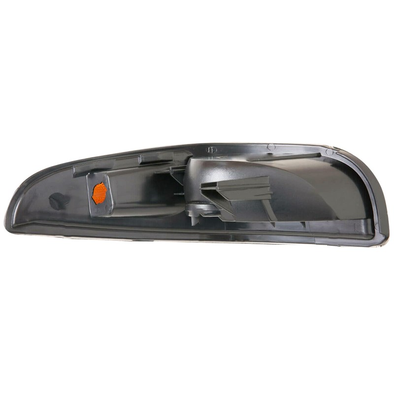 AmeriLite Black Replacement Bumper Parking Turn Signal Lights Set For