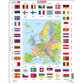 Larsen Jigsaw Puzzle KL1 Europe Flags