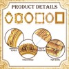 Lineshading 6 Pcs Large Photo Booth Props Gold Picture Selfie