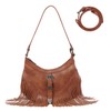Sunwel Fashion Women Western Small Fringe Underarm Purse Shoulder Bag