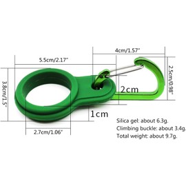 6 Pcs Silicone Water Bottle Buckle with Carabiner Clip Portable Secure Bottle Holder Water Bottle Hanging Rings Silicone Water Bottle Buckle Portable Hiking Sports Camping Water Bottle Accessories