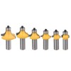 Bestgle 6Pcs 1/2 Inch Shank Round-Over Router Bits Corner Rounding