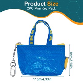 ZXUPOI 2 Pcs Mini Bag Bag Zip Chain for Key Ring