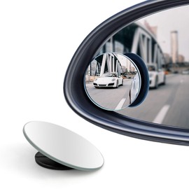 Toter Winkel Spiegel Auto Toter-Winkel-Assistent 4 Stück Runder Rahmenloser 360° Drehbarer Convex Spiegel, HD Einstellbar für Auto LKW SUV Blind Spot Zusatzspiegel Außen