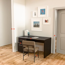 MONOID Slimline Drawer Cabinet Protector Edge Guard,Clear Table Corners Guards, Wall Furniture Bumper, Stool Foot Rest Protectors, Prevent Wear, Chipping, Impact Protection, Ease to Cut, Pack of 5