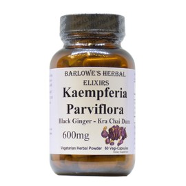Barlowe's Herbal Elixirs Kaempferia Parviflora Supplement | Black Ginger | 600mg | 60 Veggie Capsules | Supports Vitality, and Promotes Overall Wellness | Stearate Free