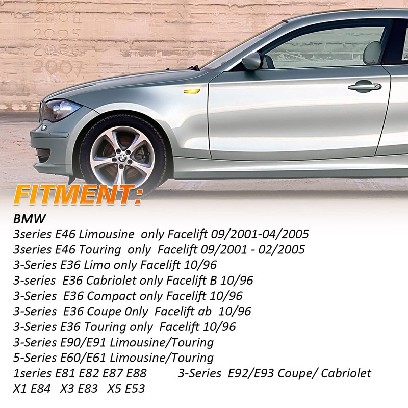 D-Lumina Dynamic Amber LED Side Indicator Sequential Flashing Light Compatible