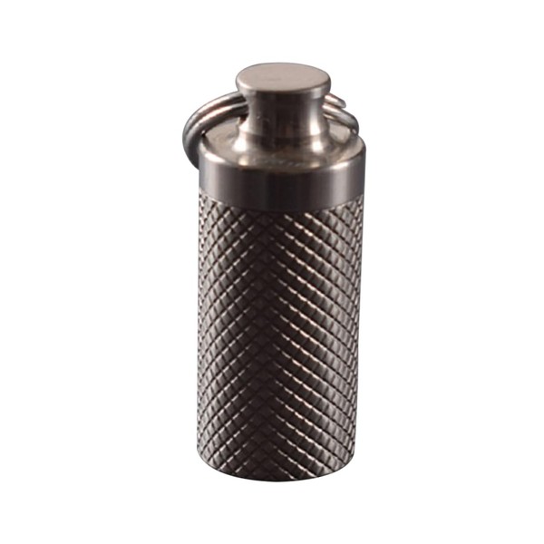 PACKOVE Outdoor Emergency Portable Titanium Pill Holder Mini Container with