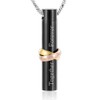 Engravable Cremation Urn Necklace for Ashes Cylinder Pendant Ashes Keepsake