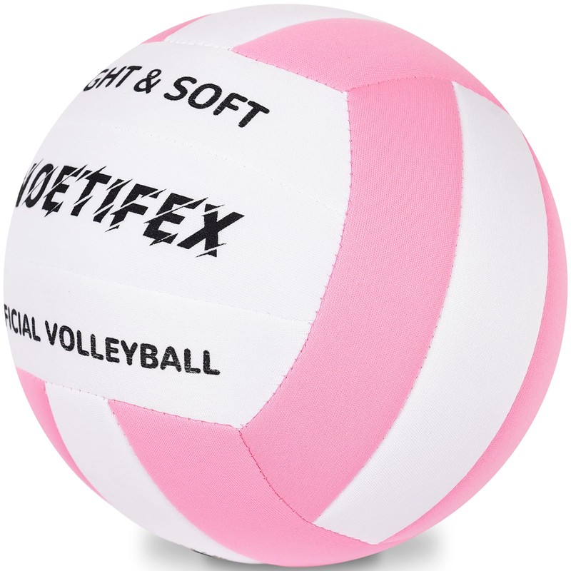 Noetifex Soft Indoor Volleyball, Ultra Soft Fabric Lightweight Volleyball for