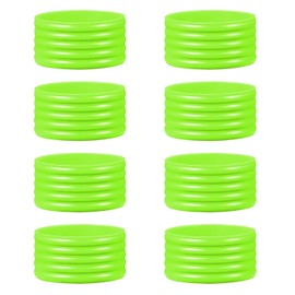 Good Elasticity 8 Pcs Fluorescent Green Tennis Racket/Pickleball Paddles/Squash Silicone Ring Racket Grip Bands Rubber Ring,Grip Finishing Ring/Racquet Grips Overgrip (8pcs Fluorescent Green)