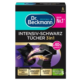 Dr. Beckmann Dr. Beckmann Intensiv-Schwarz Tücher | Für intensives schwarz und glatte Fasern | 6 Tücher