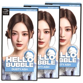Mise-en-scène New Hello Bubble Hair Dye 6A Dusty Ash x3 / 미쟝센 뉴 헬로버블 염색약 6A 더스티애쉬 x3개