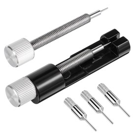 Watch Link Removal Tool Adjust and Remove Bracelets Tools Watch Band Pin Remover with Extra Replacement Aluminum Alloy Spring Bar Remover for Watches Repair Adjustment Black 2.165 × 0.551 Inches
