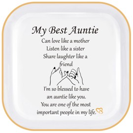 PUDDING CABIN Aunt Gifts, Aunt Gifts from Niece, Nephew Jewelry Dish, Gifts for Aunt mothers day, Auntie Gifts - Aunt Birthday Gift, Aunt Christmas Gifts, Present Gifts for New Aunt, To Be Aunt