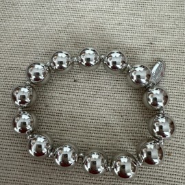 Plunder Design Fashion Trendy Jewelry Landon Silver Beaded Bangle Bracelet